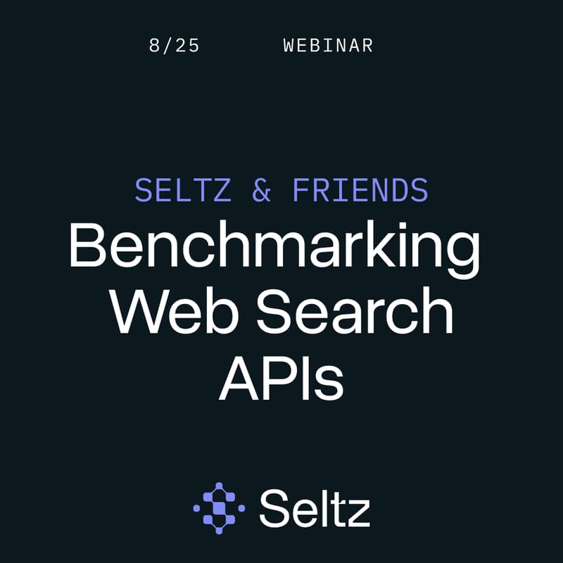 Cover Image for Webinar: Benchmarking Web Search APIs