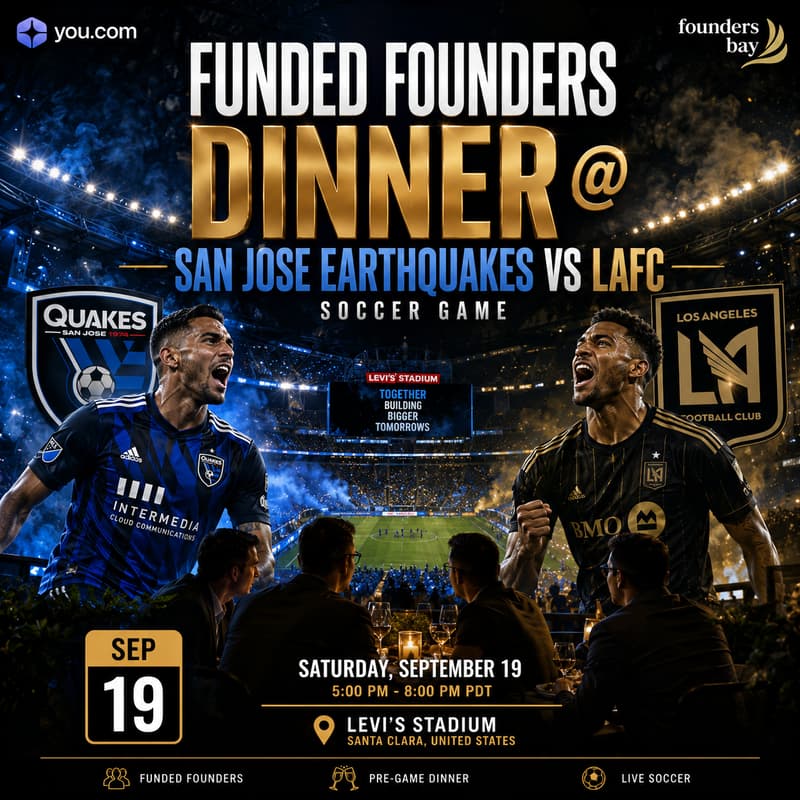 Cover Image for PRIVATE SUITE AT LEVI’S STADIUM: San Jose Earthquakes vs LAFC | Funded Founders & Investors