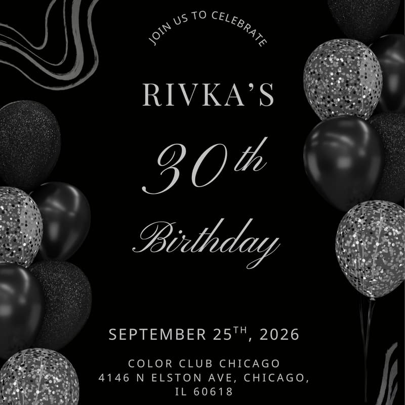 Cover Image for Rivka's 30th Birthday!