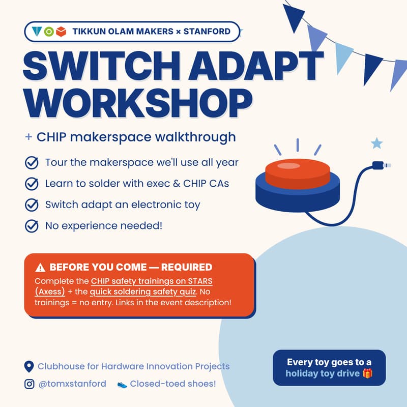 Cover Image for Tikkun Olam Makers Switch Adapt Workshop