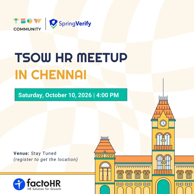 Cover Image for TSOW HR Meetup in Chennai