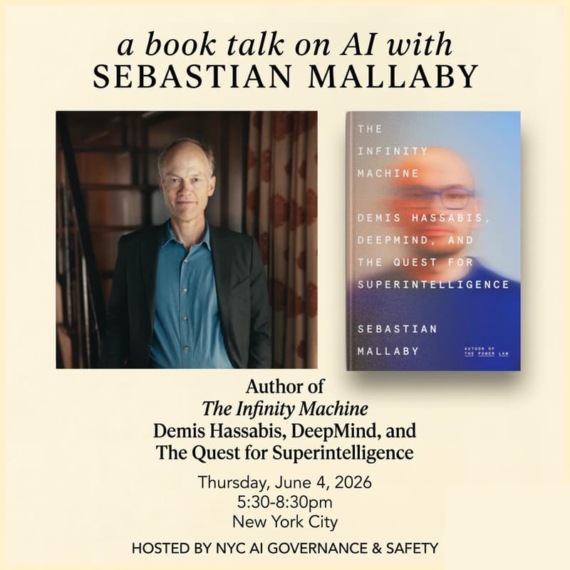 Cover Image for A book talk on AI with Sebastian Mallaby, author of THE INFINITY MACHINE
