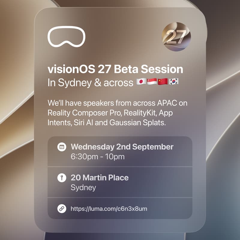 Cover Image for visionOS 27 APAC Experiences