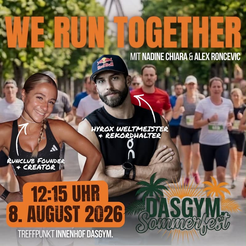Cover Image for Run&Roast x DASGYM. | Sommerfest community Run ☀️