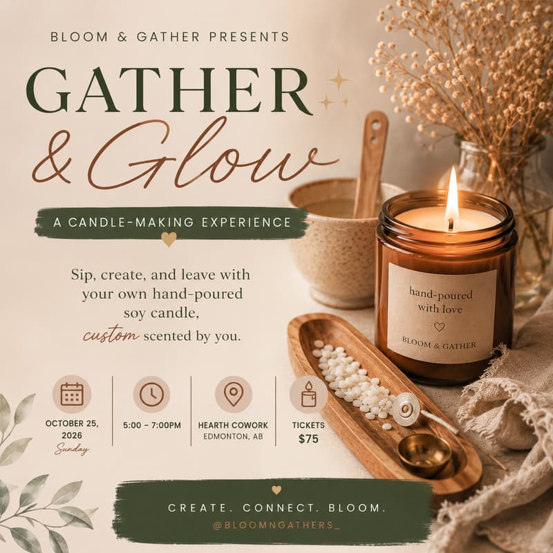 Cover Image for Gather & Glow: A Candle-Making Experience