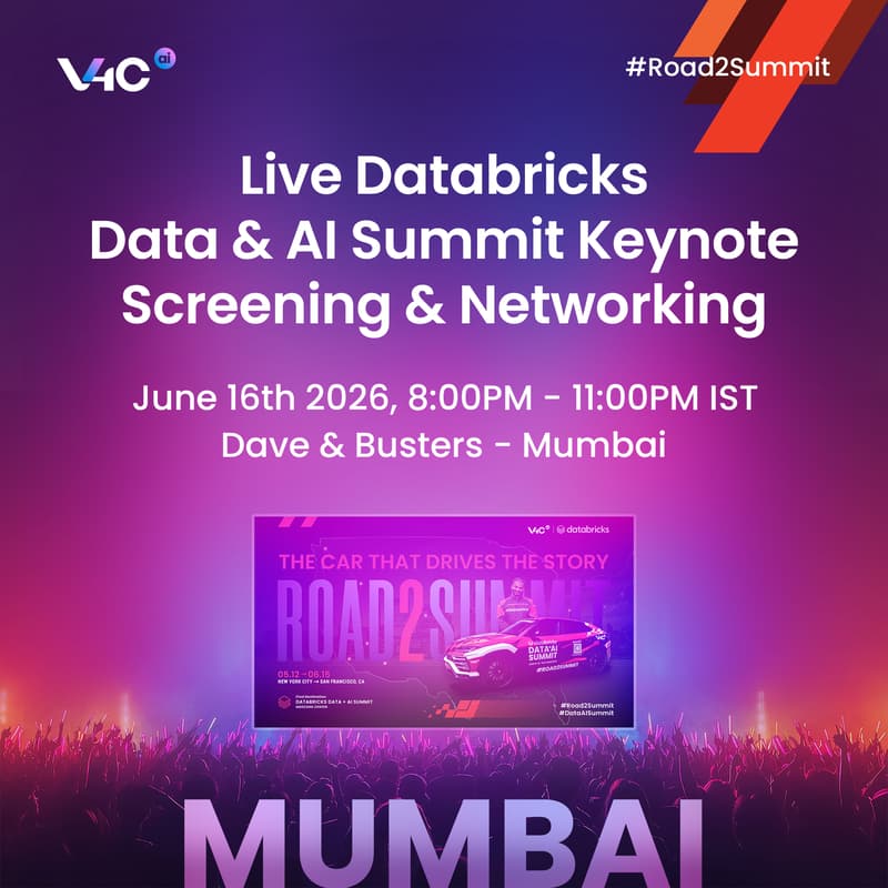 Cover Image for V4C Watch Party [Mumbai]: Databricks Data + AI Summit Keynote Livestream