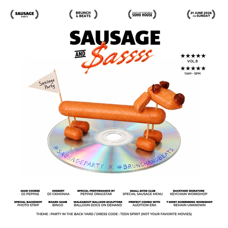 Cover Image for Brunch & Beats Vol. 8: Sausage & Sassss (with Sausage&Co.) [PRIDE EDITION🏳️‍🌈]