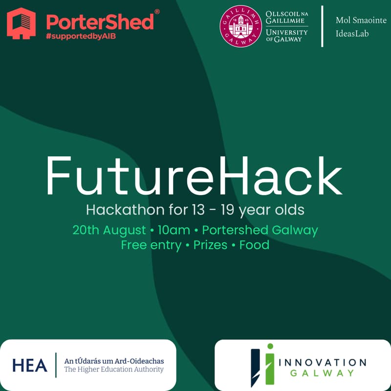 Cover Image for FutureHack | Hackathon for 13-19 year olds | by Innovation Galway x IdeasLab
