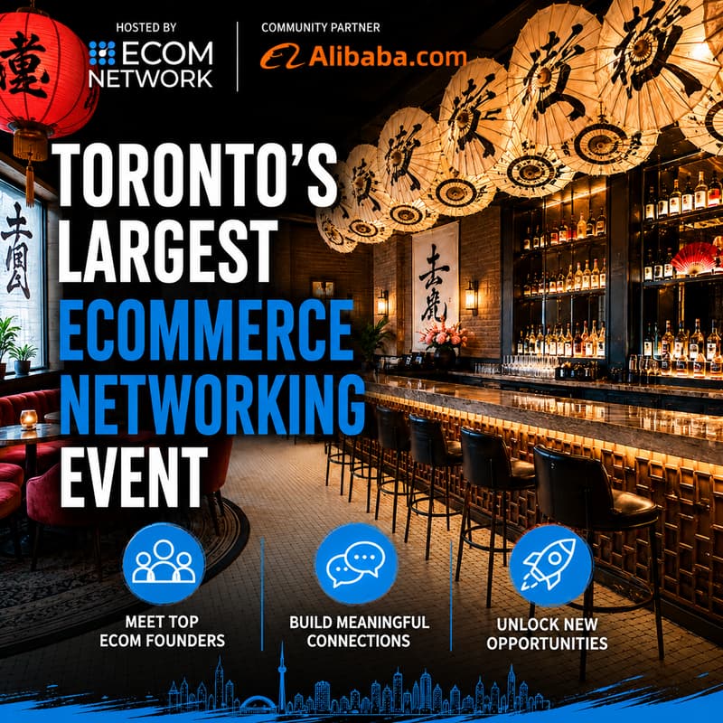 Cover Image for Toronto’s Largest Ecommerce Networking Event – Entrepreneurs Social ✨🎉