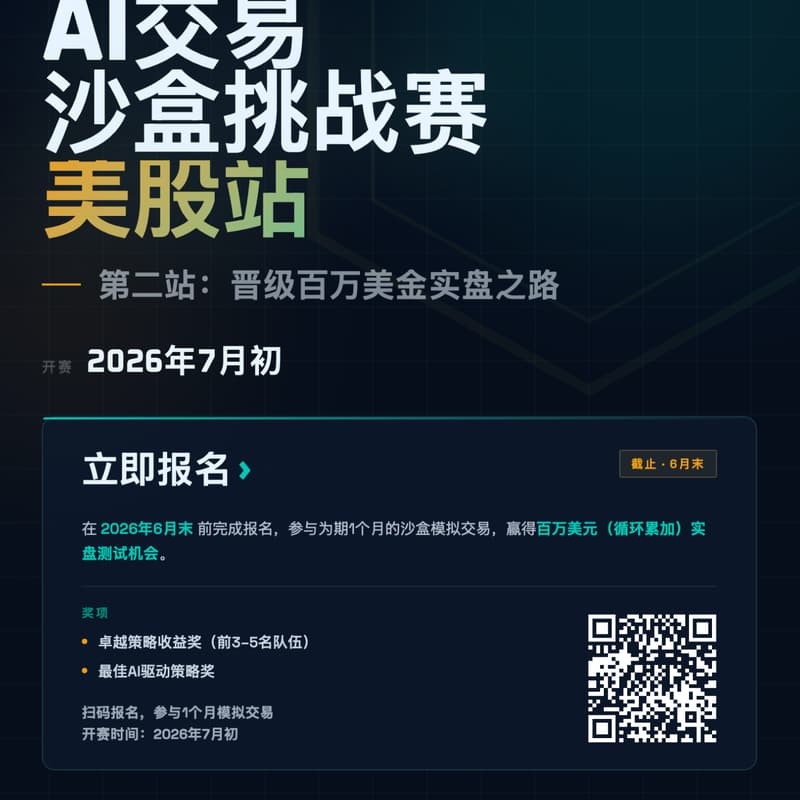 Cover Image for 晋级百万美金实盘之路：AI交易沙盒挑战赛第二站 招募开启