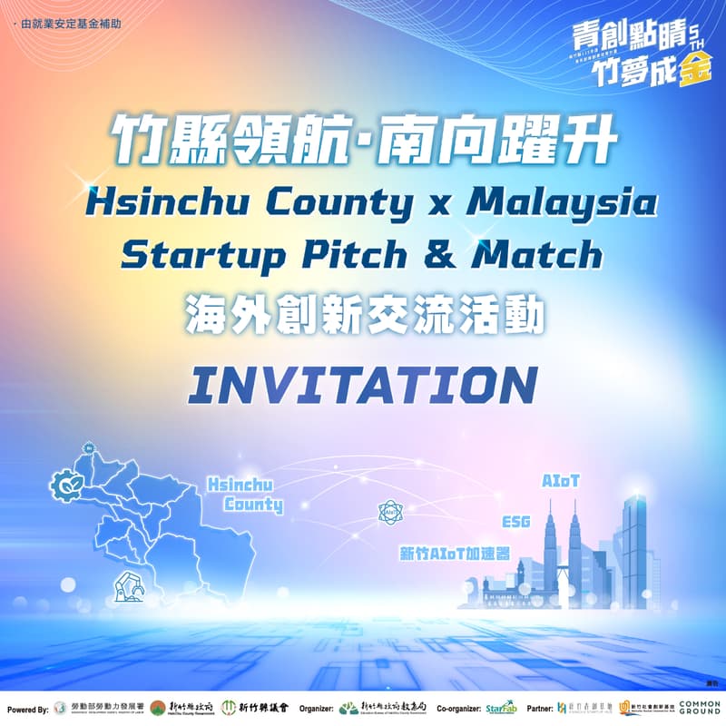 Cover Image for Hsinchu County × Malaysia|Startup Pitch & Match