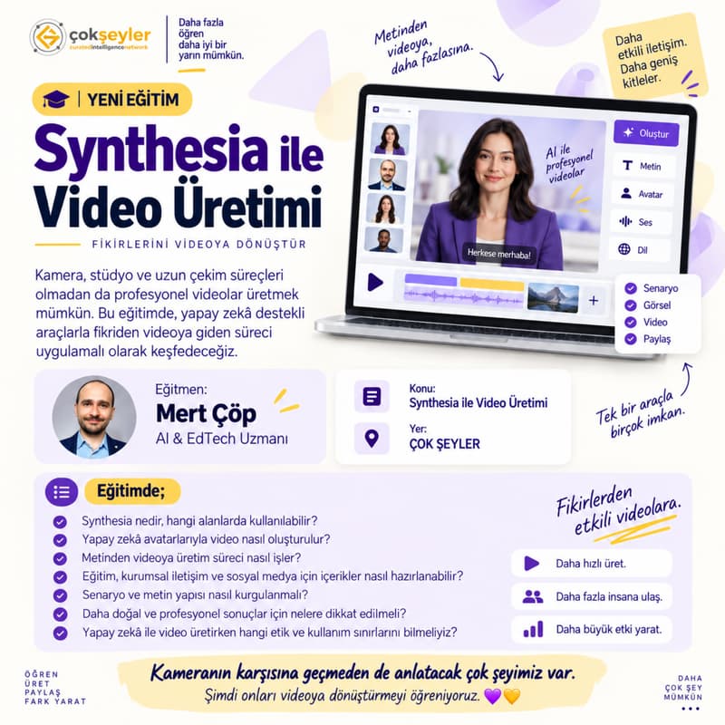 Cover Image for Synthesia ile Video Üretimi