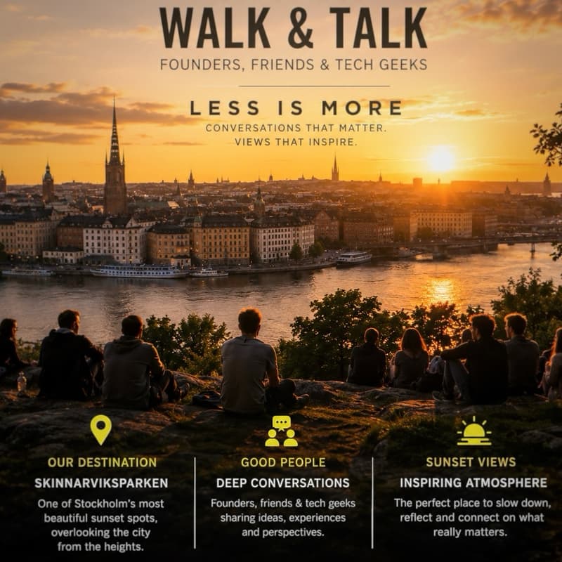 Cover Image for Walk & Talk - Founders, Friends & Tech Geeks