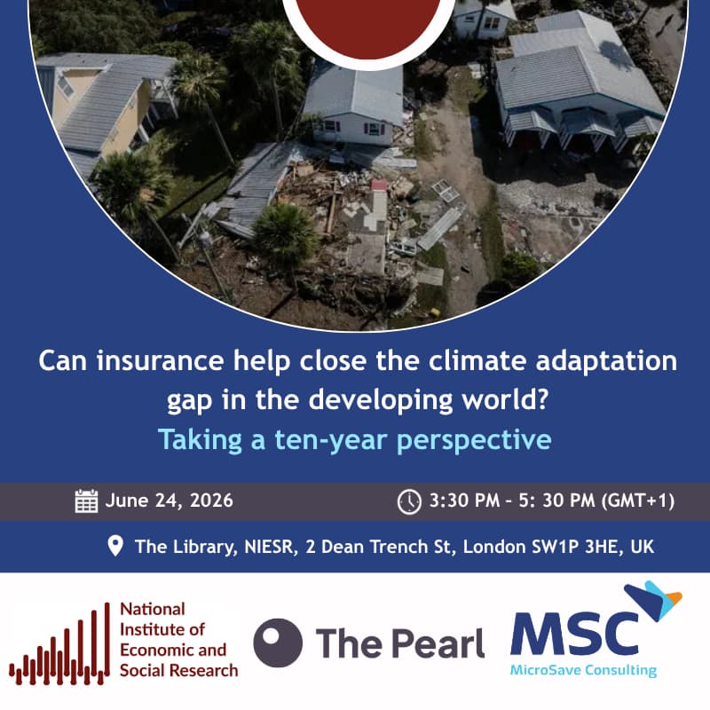 Cover Image for Can insurance help close the climate adaptation gap in the developing world? Taking a ten-year perspective