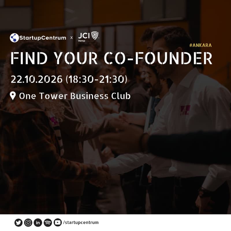 Cover Image for StartupCentrum x JCI Startup Find Your Co-Founder Ankara