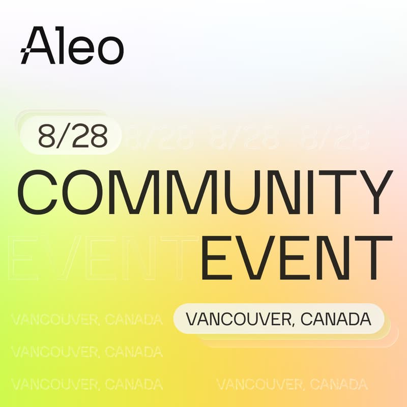 Cover Image for Aleo: Vancouver Community Event