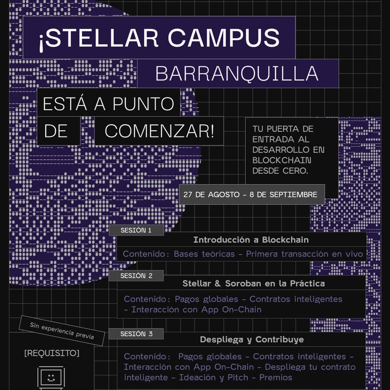 Cover Image for Stellar Campus Barranquilla · Sesión 1: Introducción a Blockchain · Universidad del Norte