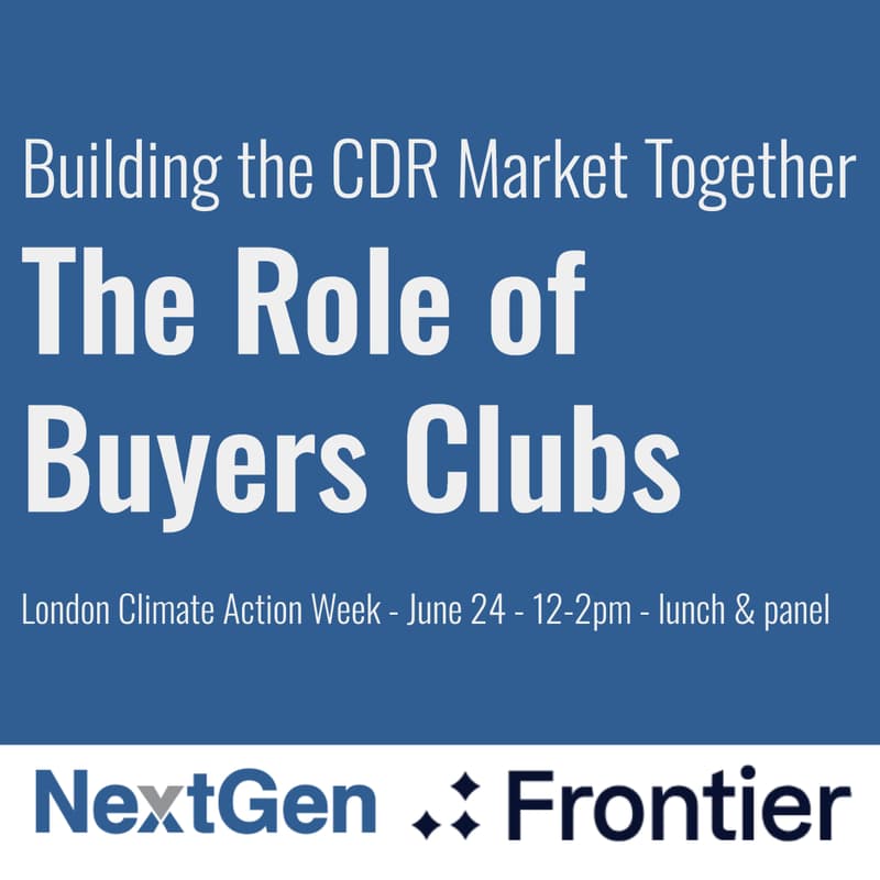 Cover Image for NextGen x Frontier - Building the CDR Market Together, The Role of Buyers Clubs