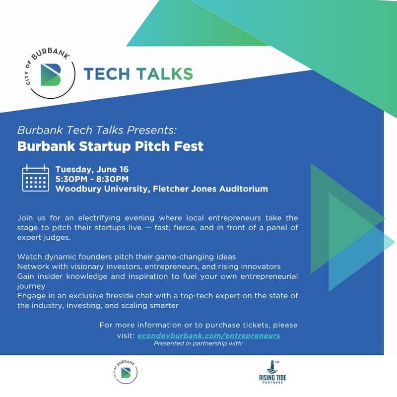 Cover Image for Burbank Tech Talks Presents: Burbank Startup Pitch Fest