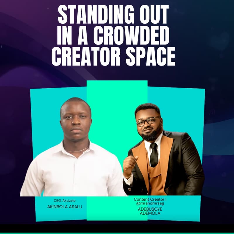 Cover Image for Webinar: Standing out in a crowded creator space