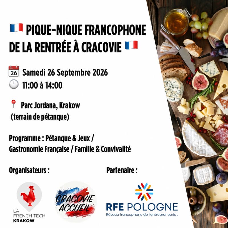 Cover Image for 🇫🇷 PIQUE-NIQUE FRANCOPHONE DE LA RENTRÉE À CRACOVIE 🇫🇷