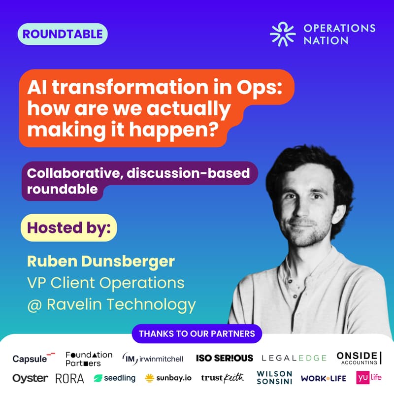 Cover Image for AI transformation in Ops: how are we actually making it happen?