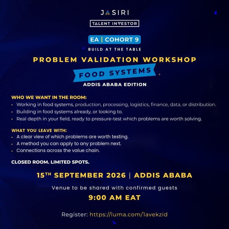 Cover Image for Problem Validation Workshop: Food Systems — Addis Ababa
