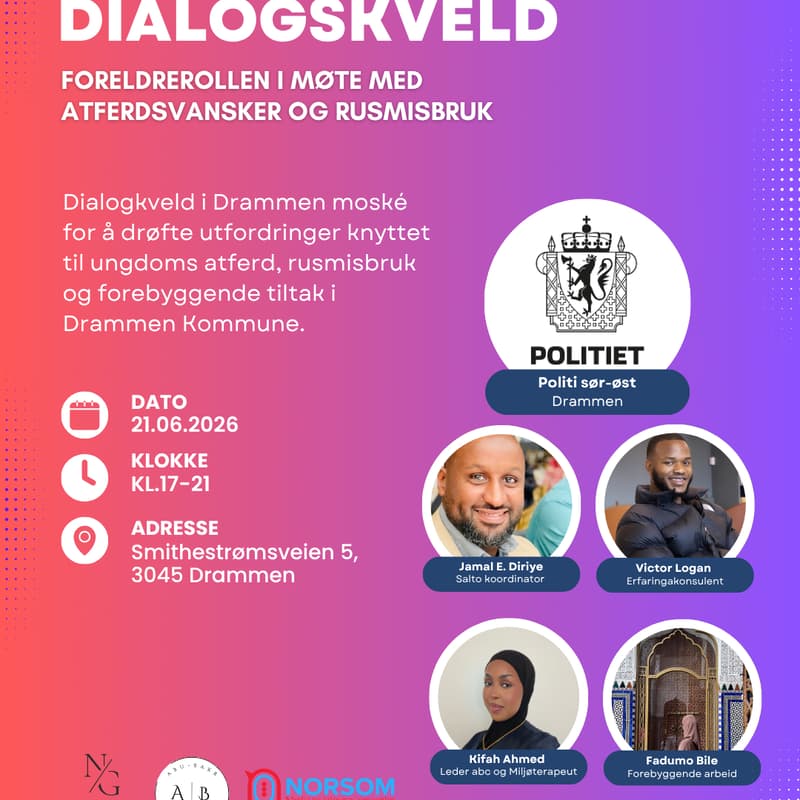 Cover Image for Dialogskveld - Foreldrerollen i møte med atferdsvansker og rusmisbruk