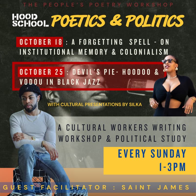 Cover Image for Poetics & Politics w/ Guest Poet : Saint James