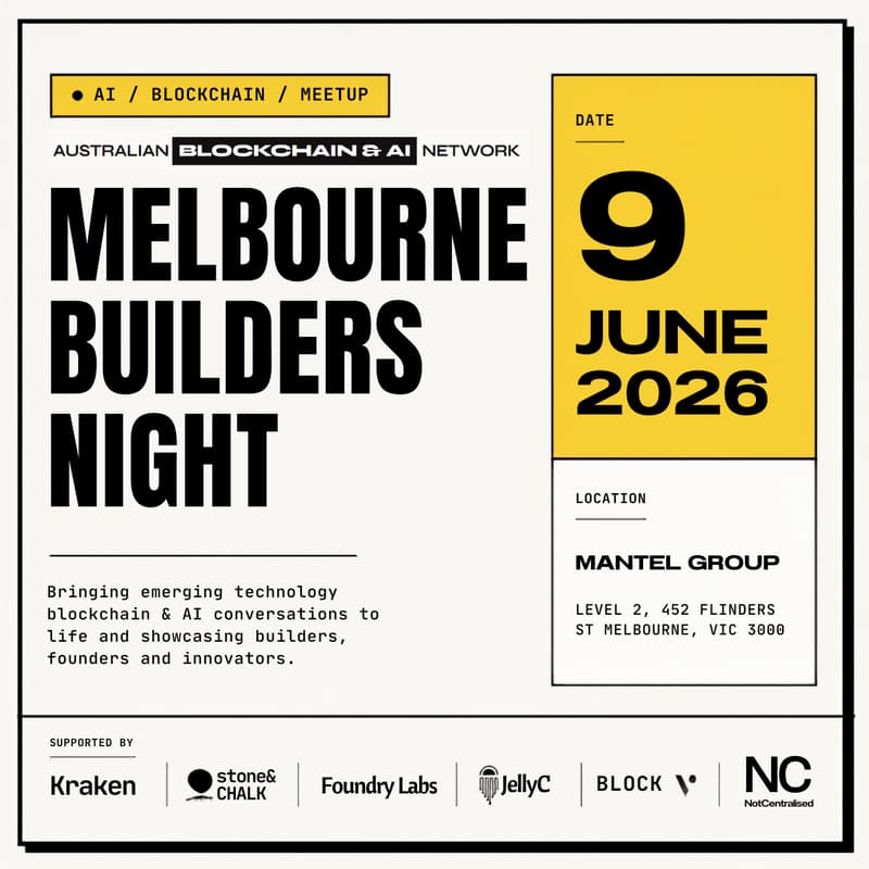 Cover Image for Aus Blockchain & AI Network (MELBOURNE) - 9th June 2026