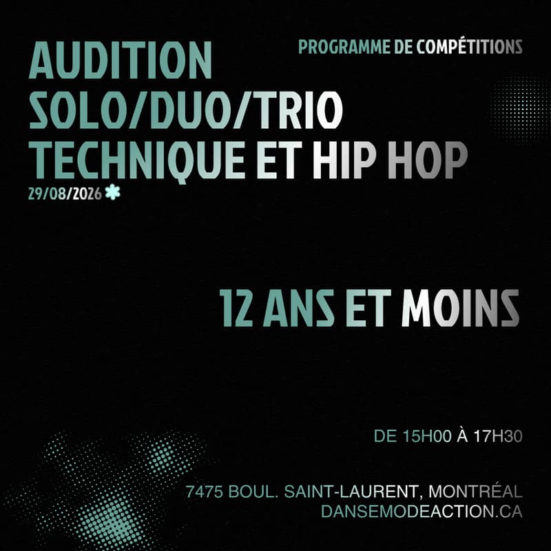 Cover Image for Audition Solo/Duo/Trio 12 ans et moins