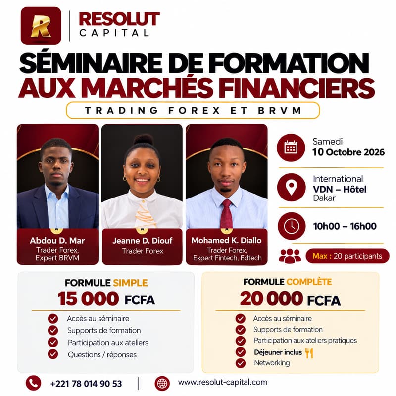 Cover Image for SÉMINAIRE DE FORMATION AUX MARCHÉS FINANCIERS