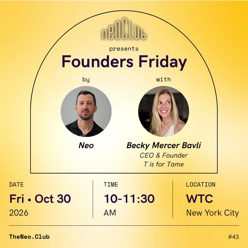 Cover Image for Founders Friday by Neo with Becky Mercer Bavli