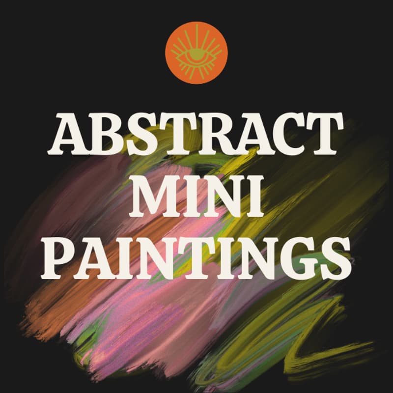 Cover Image for mini abstract acrylic paintings | bernal heights, sf