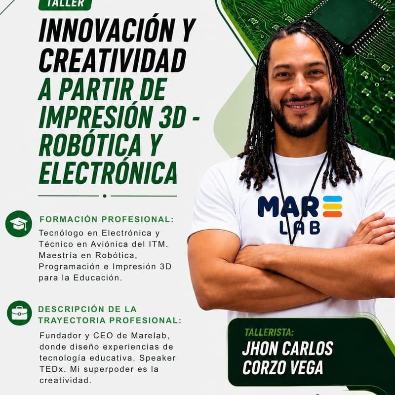 Cover Image for Taller Innovación y creativida a partir de Impresión 3D - Robótica y Electrónica