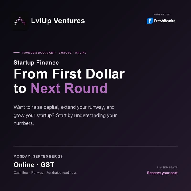 Cover Image for Startup Finance: From First Dollar to Next Round