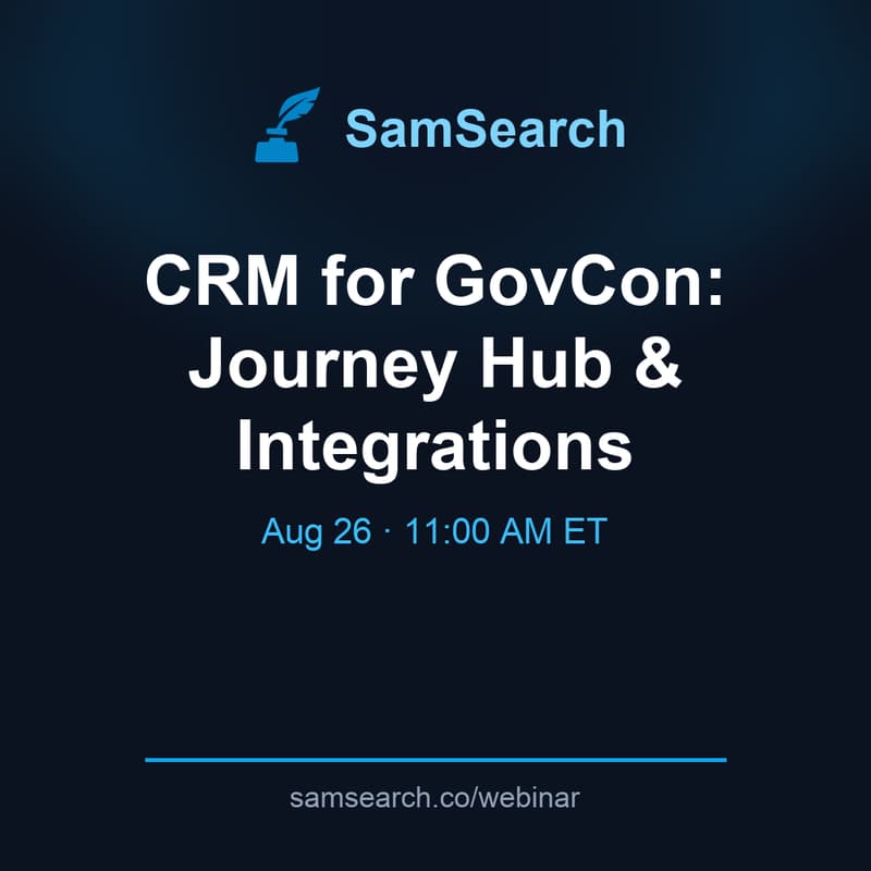 Cover Image for CRM for GovCon: pipeline & Integrations