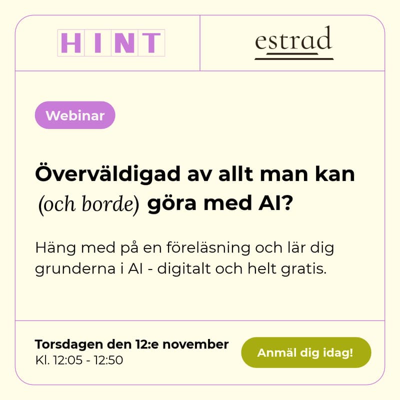 Cover Image for Känner du dig överväldigad av allt man kan (och borde) göra med AI? 🙋♀️