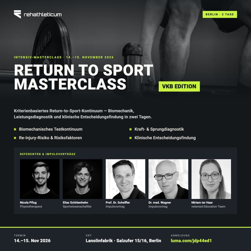 Cover Image for rehathleticum MASTERCLASS RTS nach VKB-Verletzungen