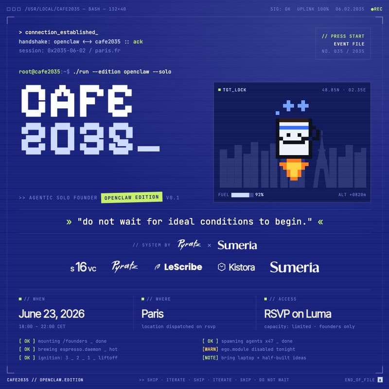 Cover Image for Cafe2035_ Agentic Solo Founder | OpenClaw Edition