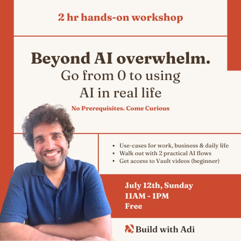 Cover Image for Beyond AI overwhelm: Go from 0 to using AI in real life