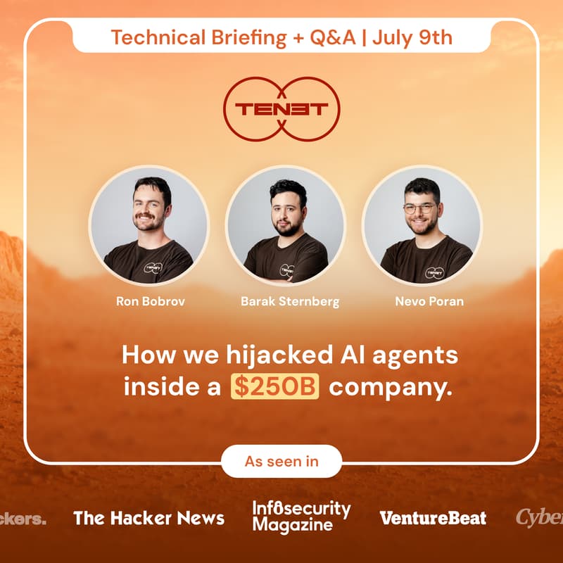 Cover Image for Webinar: Agentjacking | A Live Walkthrough & Defenses by Tenet Threat Labs