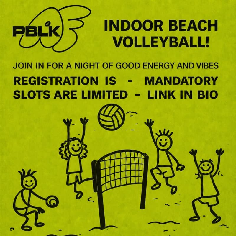 Cover Image for PBLK Presents: Indoor Beach volleyball