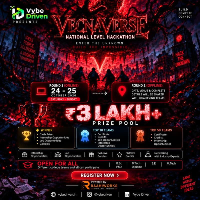 Cover Image for VECNA VERSE | National Level Hackathon