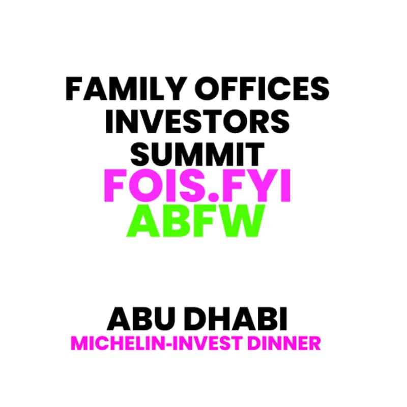 Cover Image for 🇦🇪🥂🥑Michelin* Invest Dinner🥂🕯Family Offices & Investors Summit 📍Abu Dhabi Finance Week #F1 #ADFW 📍Dec 7 8 PM