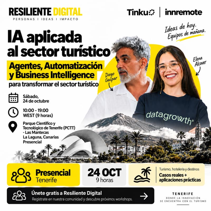 Cover Image for IA aplicada al sector turístico: Agentes, Automatización y Business Intelligence (Tenerife)