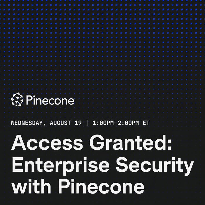 Cover Image for Access Granted: Enterprise Security with Pinecone