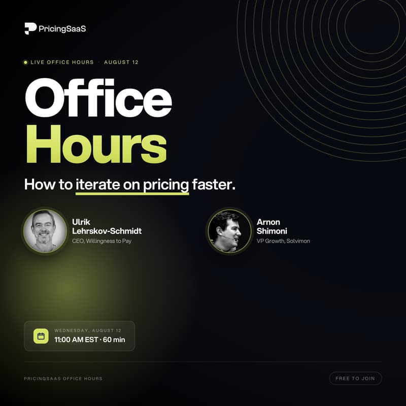 Cover Image for Office Hours: How to Iterate on Pricing Faster