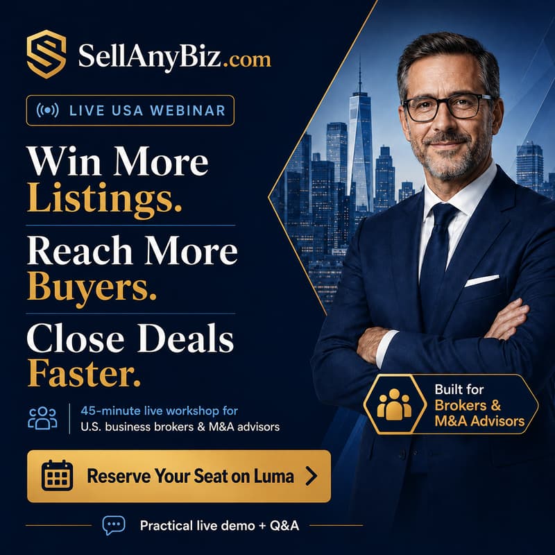 Cover Image for The AI-Powered Business Brokers Win More Mandates Reach More Buyers. Close More Deals.