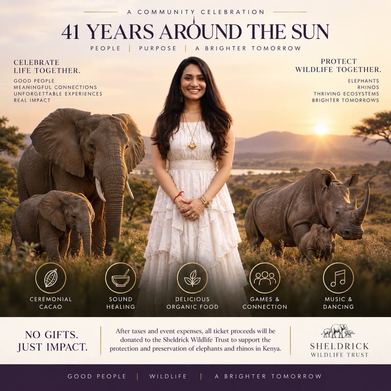 Cover Image for Mansi's 41st Bday + Elephant & Rhino Fundraiser